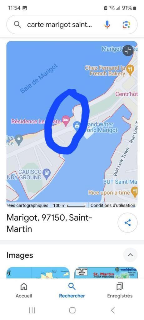 Appartement Pieds Dans L'Eau Vue Mer Acces Plage Et Piscine Marigot  Eksteriør billede